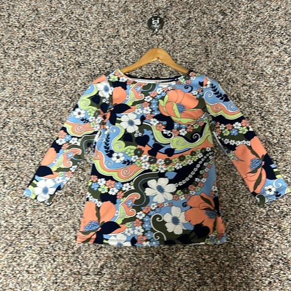 Talbots 3/4 Sleeve Bateau Neckline Tee Shirt - Size XS - Picture 6 of 13